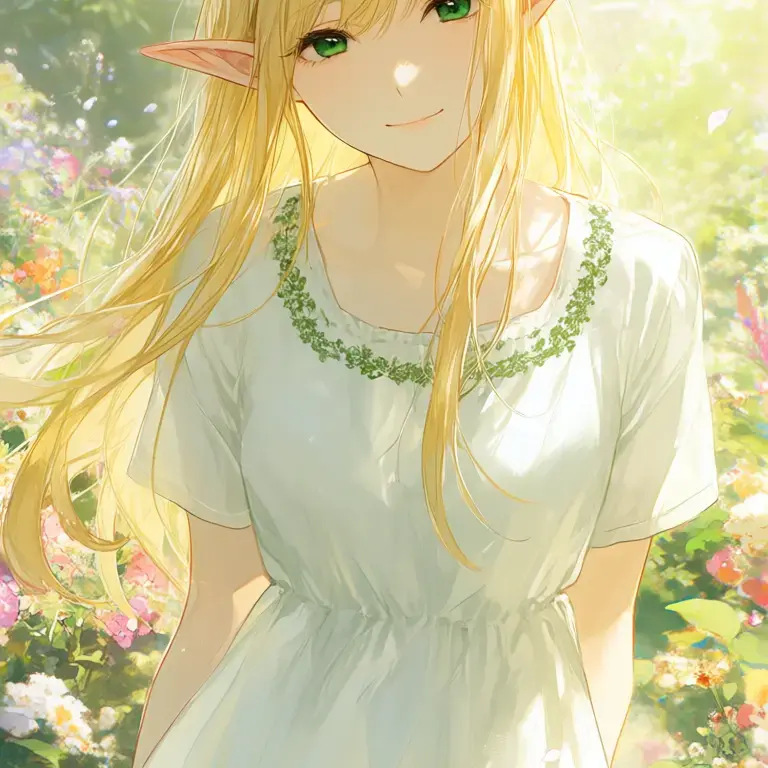 LowMall2862의 エルフの妻と小さな光の花