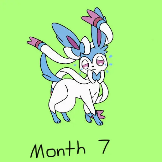 glaceon2327의 임신한이도치님피아🩷임신한암컷님피아