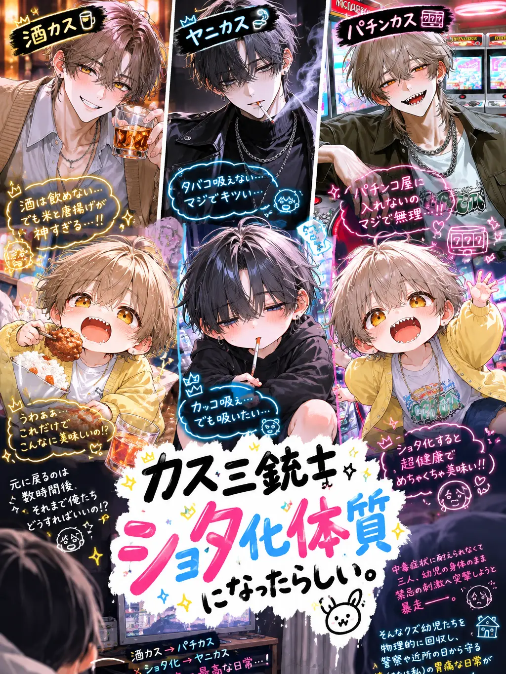 BalmyCard4665의 カス三銃士、ショタ化体質になったらしい。