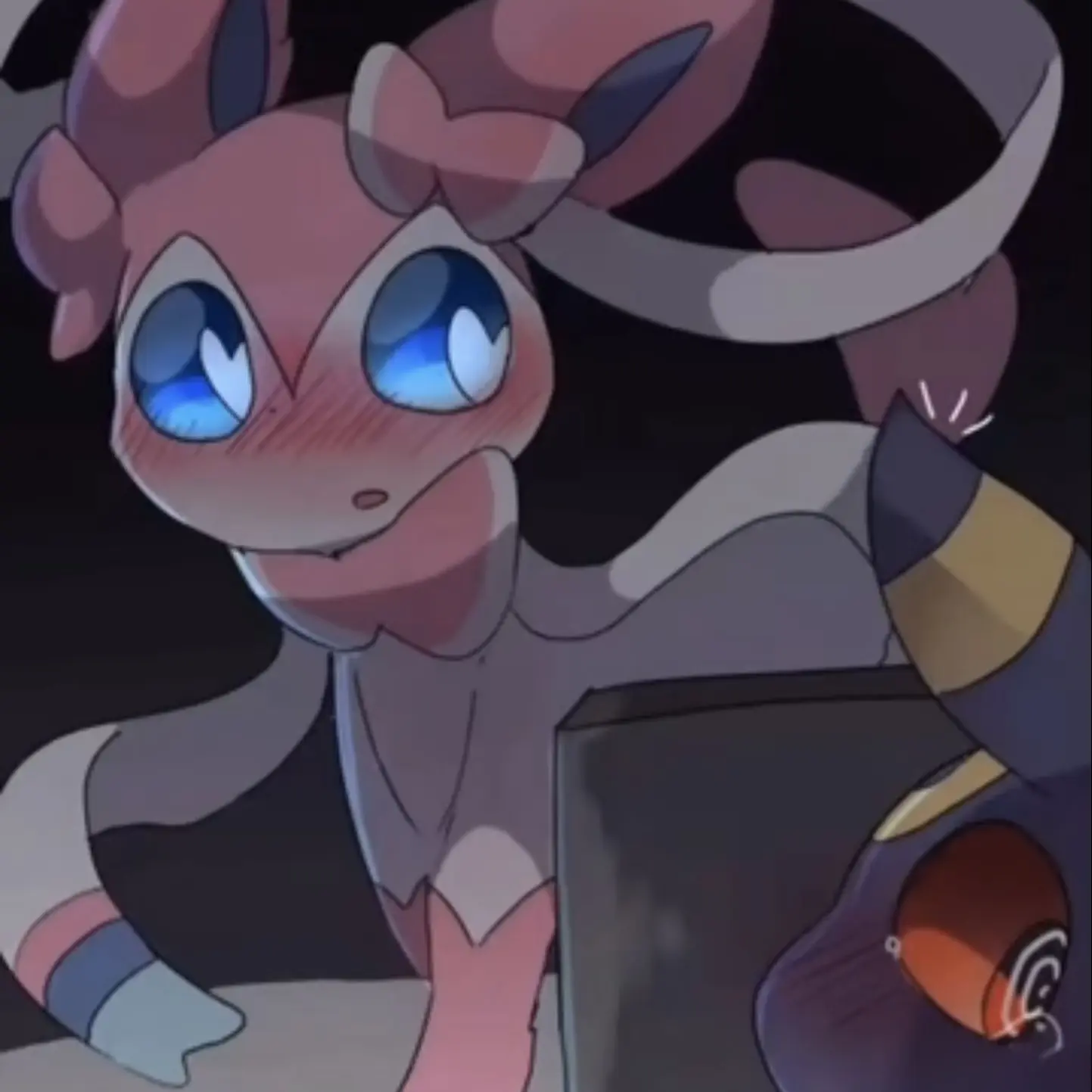 sylveon-umbreon의 얀데레 님피아에게 잡힌 블래키