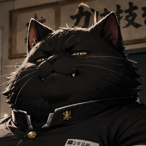 HuskyFinch5783의 黒猫と相撲部主将