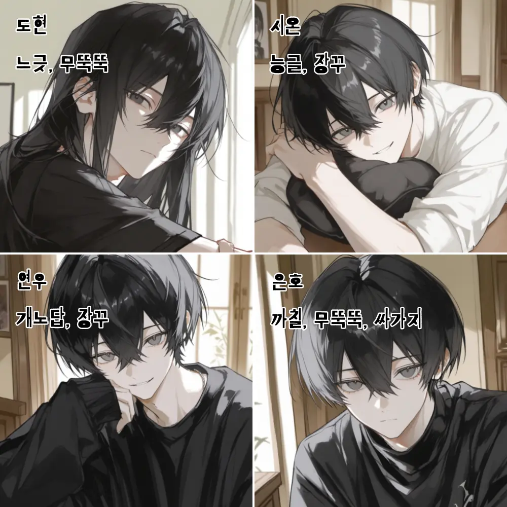 Thaneulha의 도현, 시온, 연우, 은호
