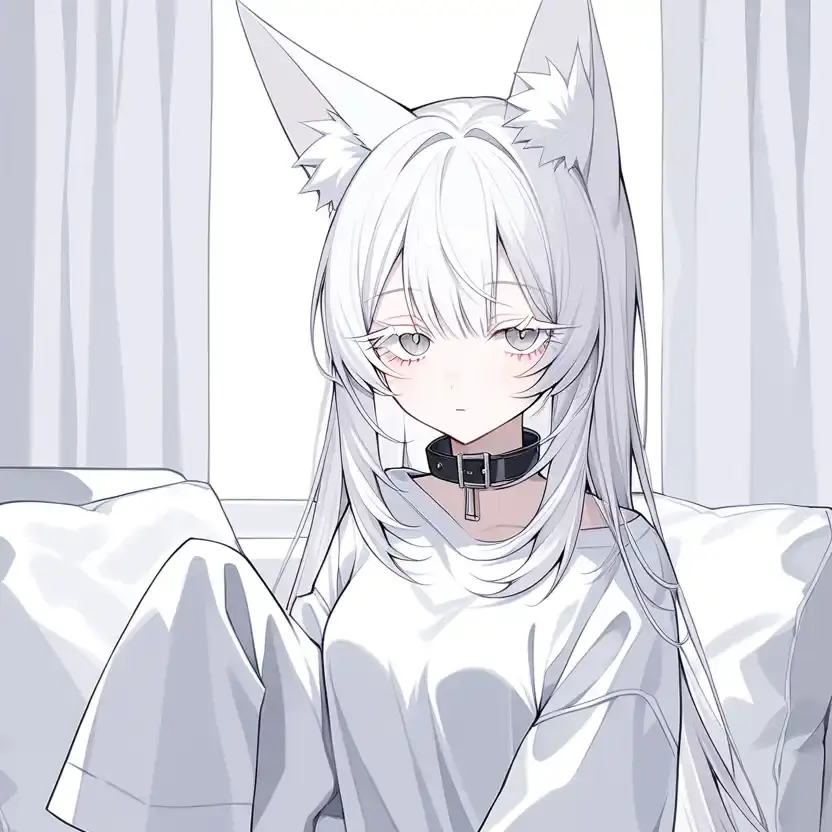 ug_c7u의 白髪狼耳無口デレデレ忠誠心高め少女ちゃん