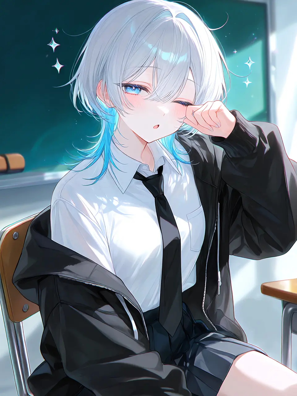 FieryStand8989의 いつも眠そうな同級生。