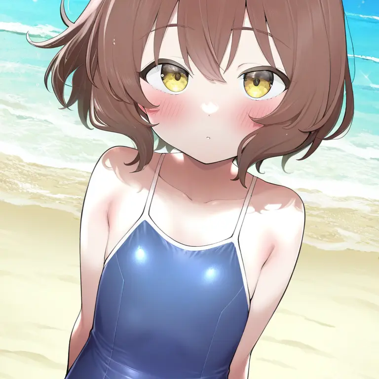 WideModel1710의 幼馴染と浜辺で……