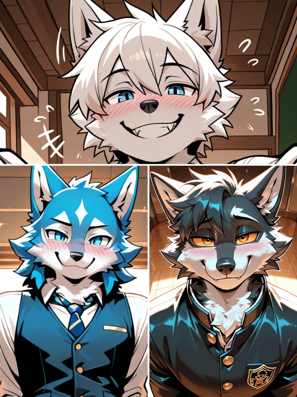 QuickRamp4875의 大廻高校もふもふ科。【白青黒】1