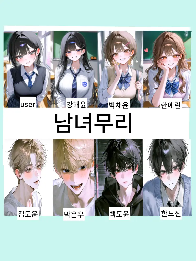 Jucoolling2의 남녀무리(여우있음)