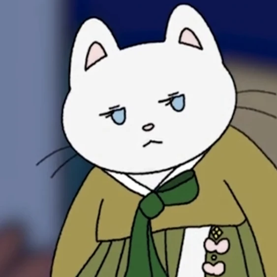 흰색 여인 고양이