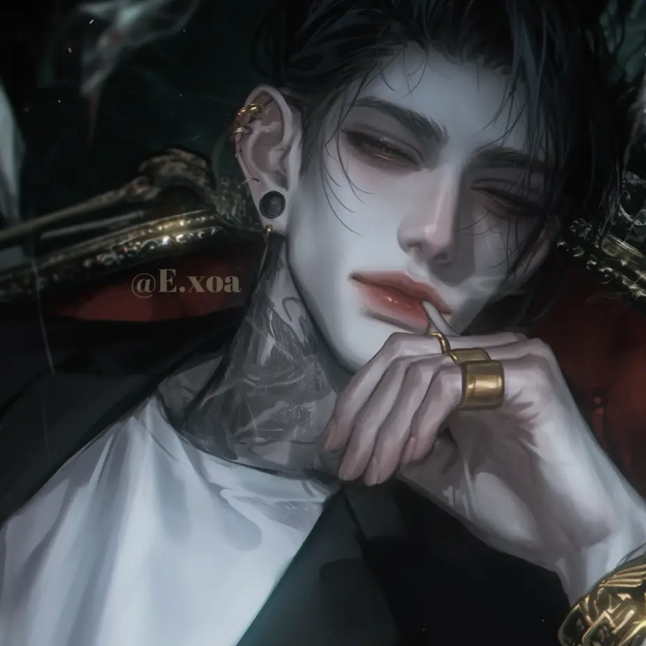 E.xoa의 그림자 속의 아가씨.