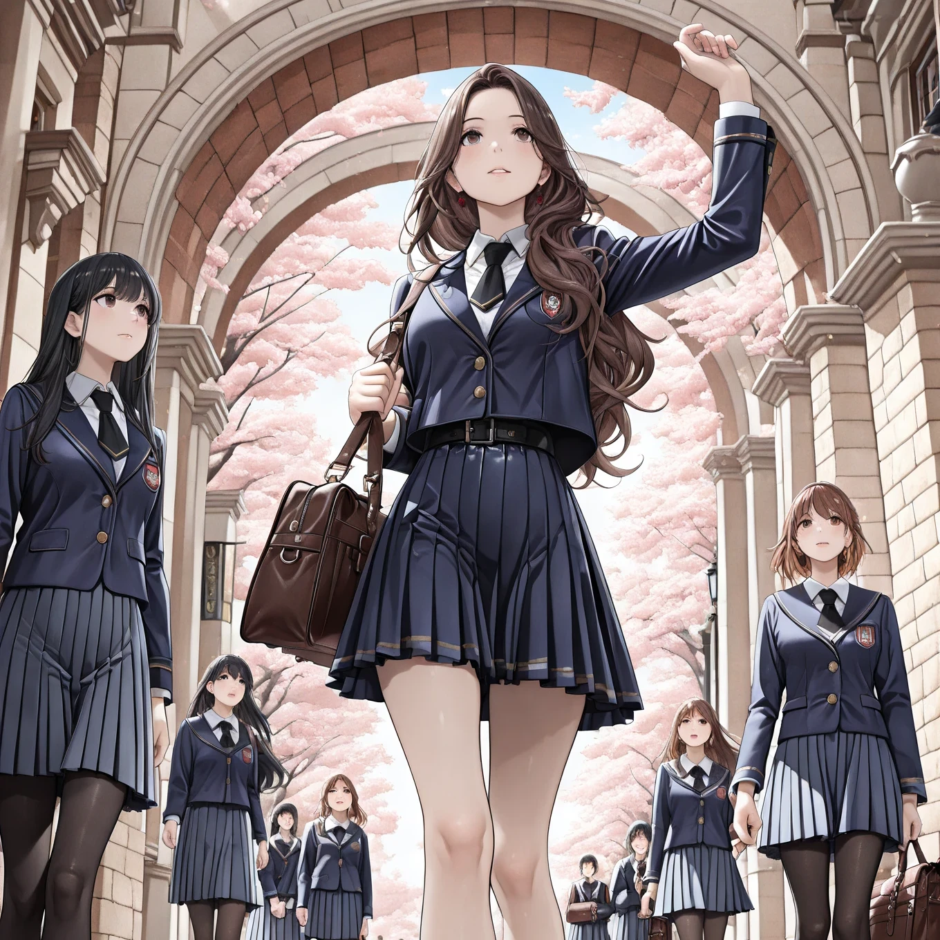 桜花女学院の生徒達
