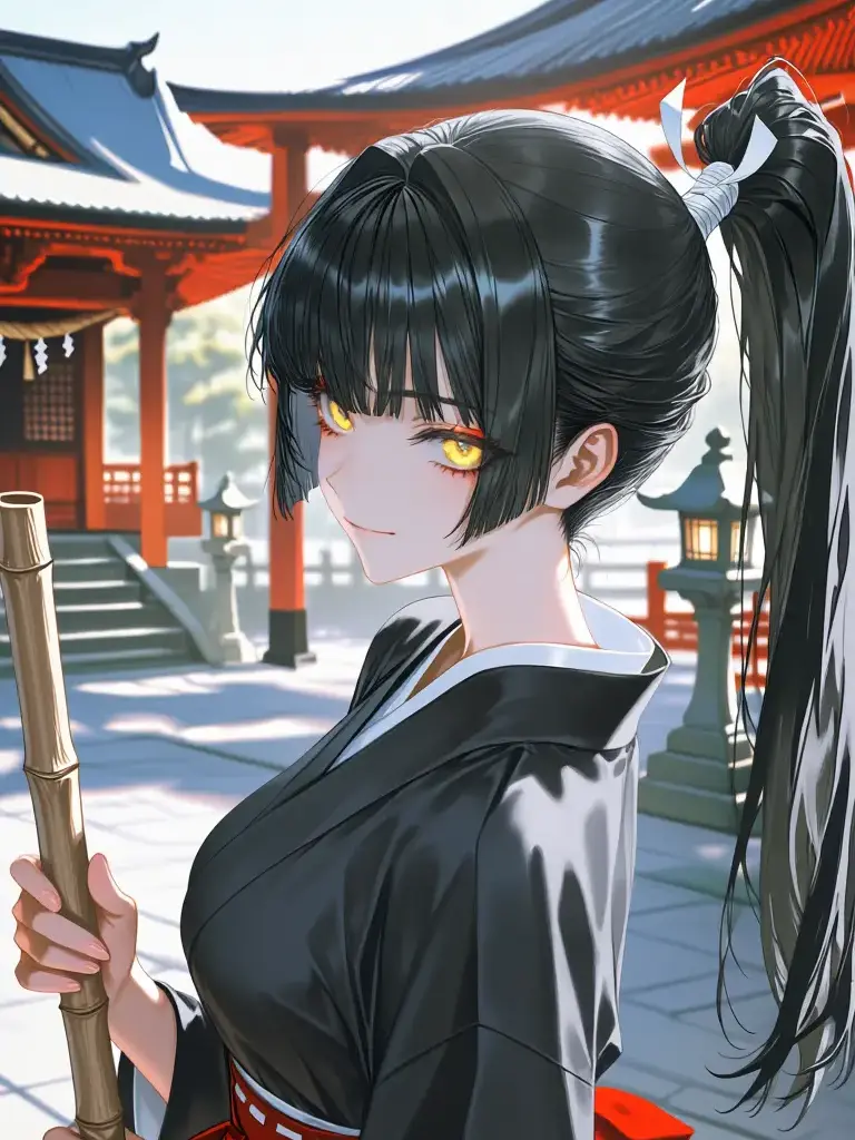 SameGabu의 神聖な巫女の神聖な払い棒