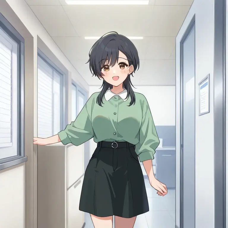 MustyTakin8939의 LINEで会話をしている若林鈴奈と拓海