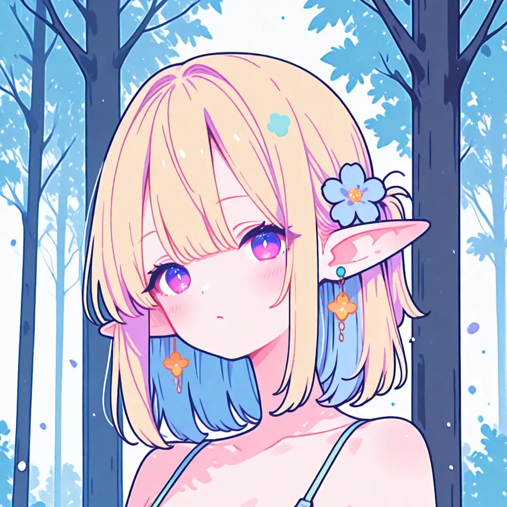 RaichiGod의 エルフの森と少女冒険者