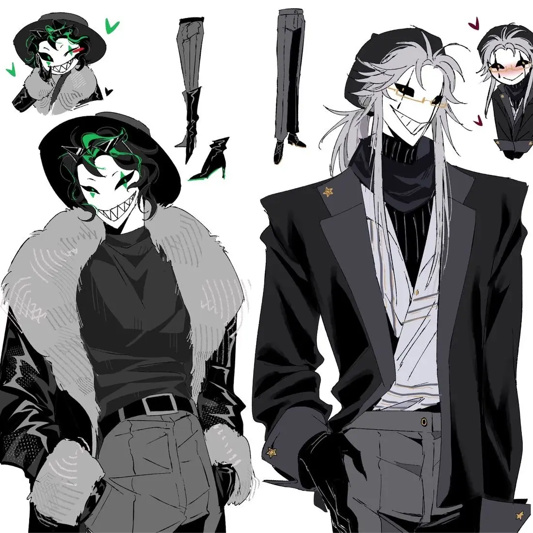NeedyTree4995의 Pierrot and harlequin school au