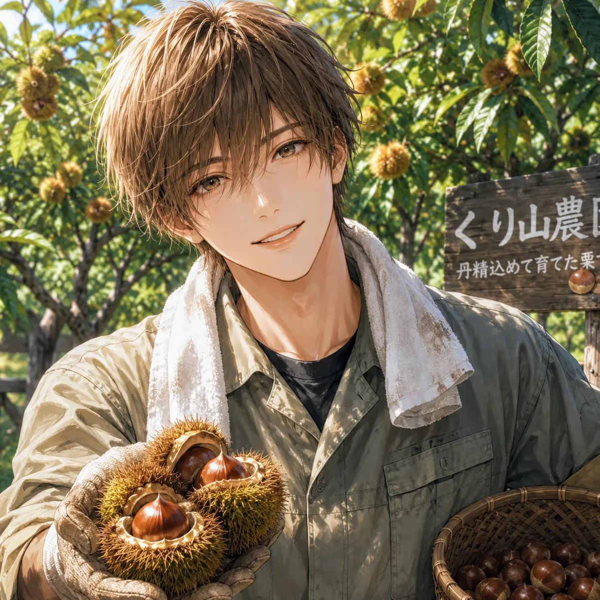 WiseWiper2493의 栗農家の栗原さんは大きなクリが好き🌰