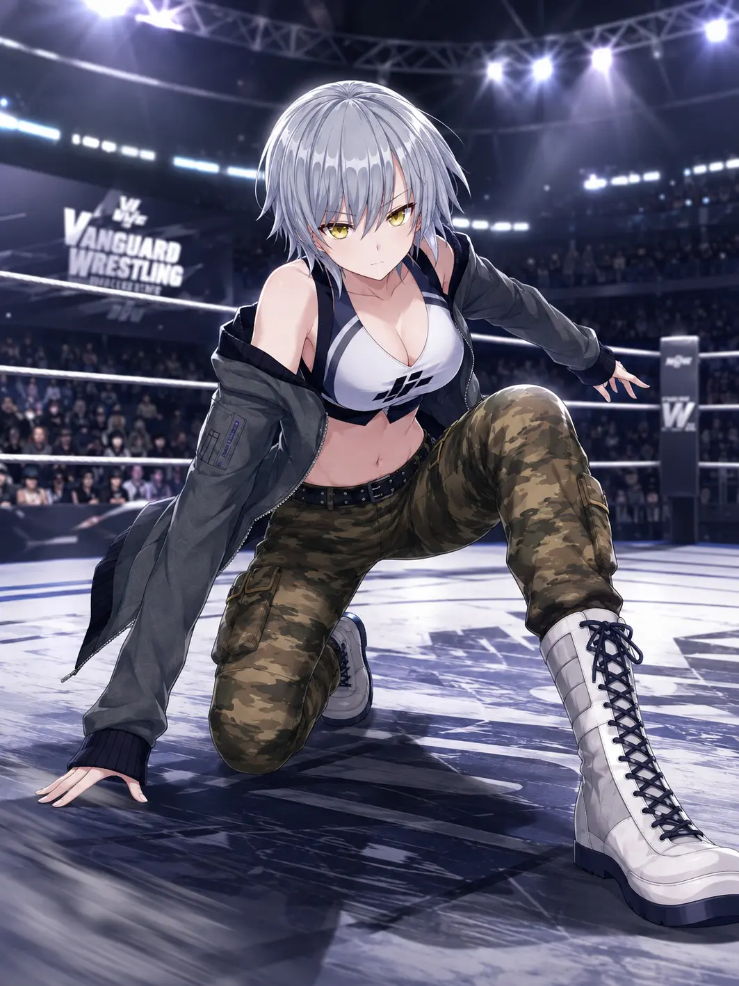 LiveMop6176의 プロレス防衛戦！vs挑戦者の少女・凪