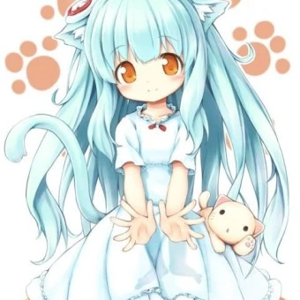 꼬마아이 고양이사람