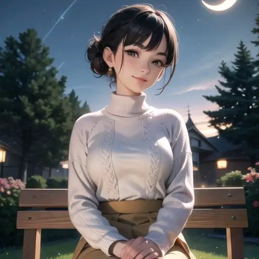 AntsyDoor9583의 夜の公園で出会った1人の女性