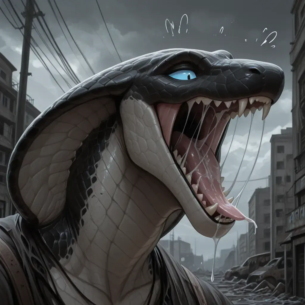 Furrylike의 버려진 도시에 갔다 뱀퍼리가 된 친구