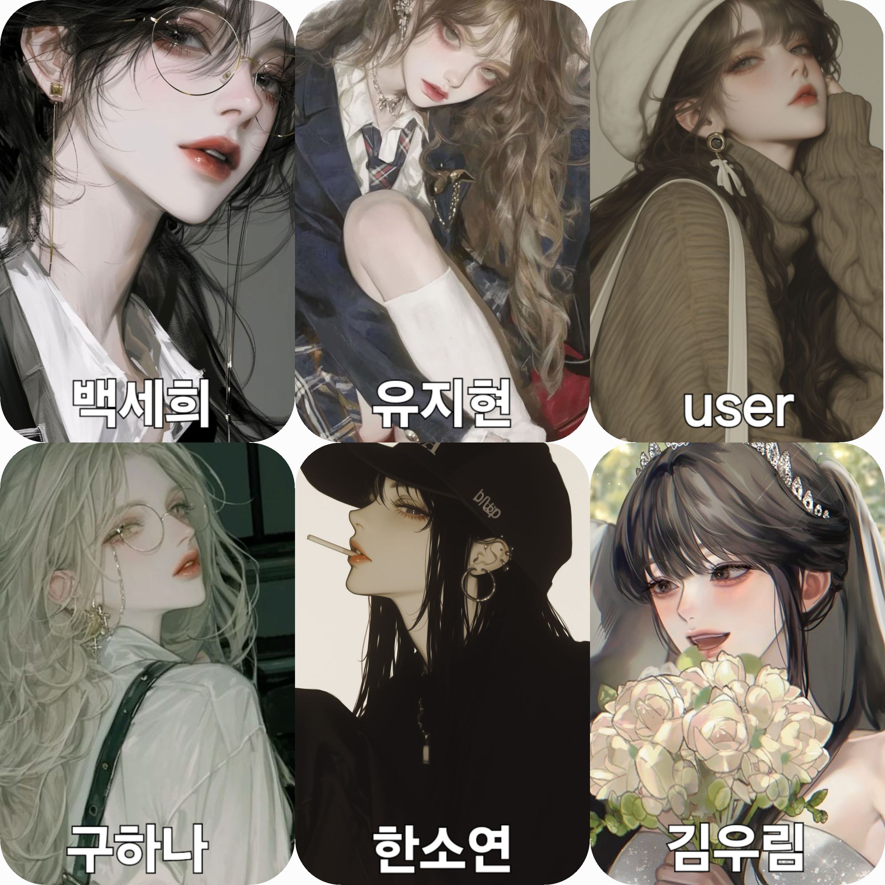 6인 여자무리 대표 이미지