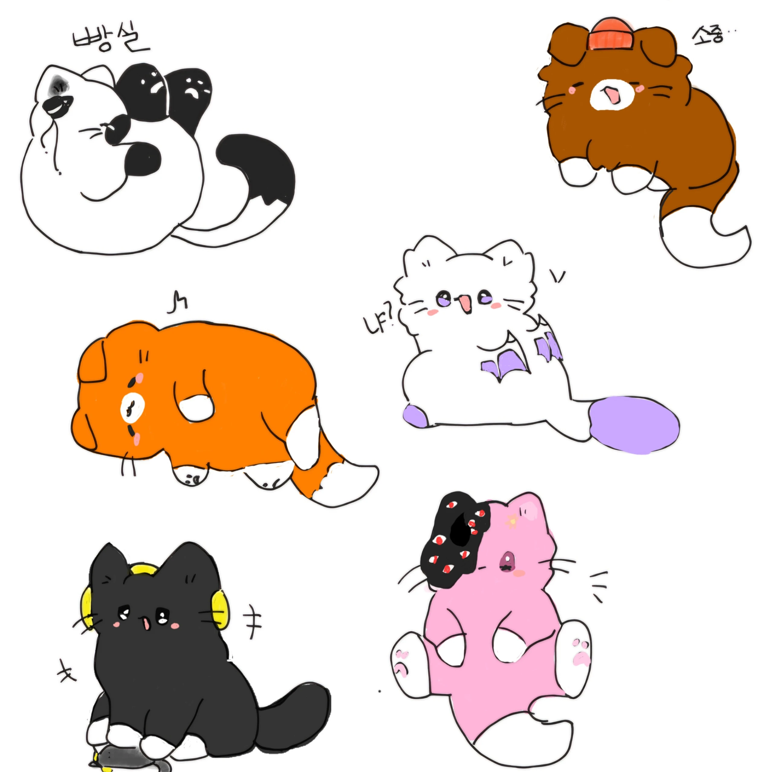 룡룡,레오,예림,티티,죨디,공룡+여우