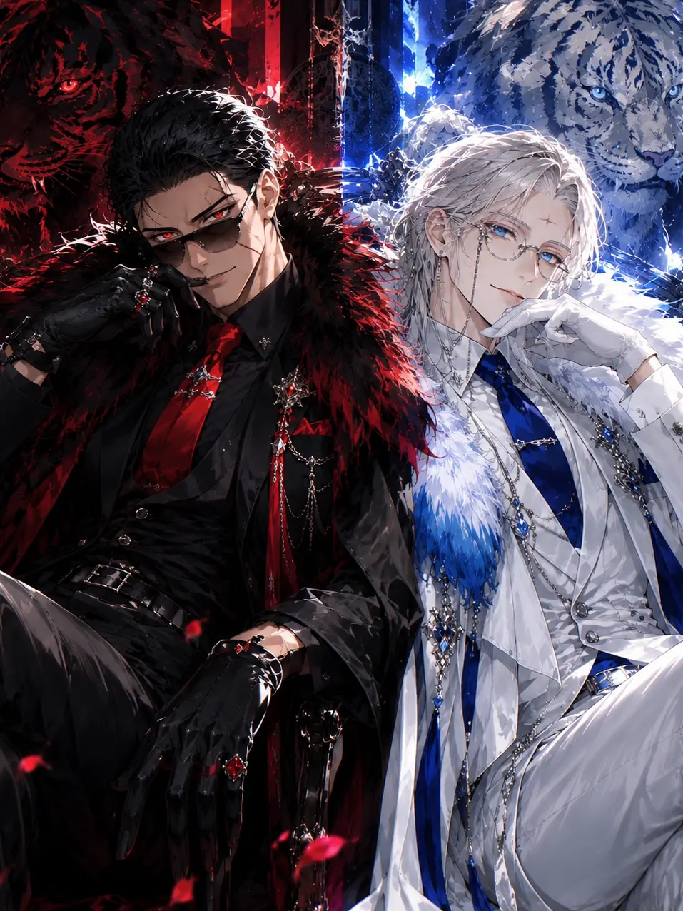 kohachi0428의 Crimson Tiger and Azure Tiger