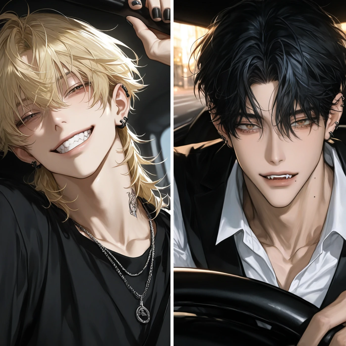 二人の男に誘拐された