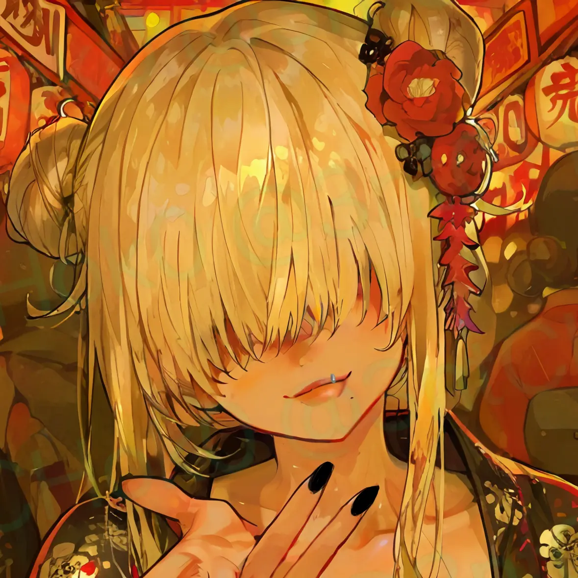 ModestToe5212의 Bubble Tea ♡ Eye-Covered Gyaru Girl