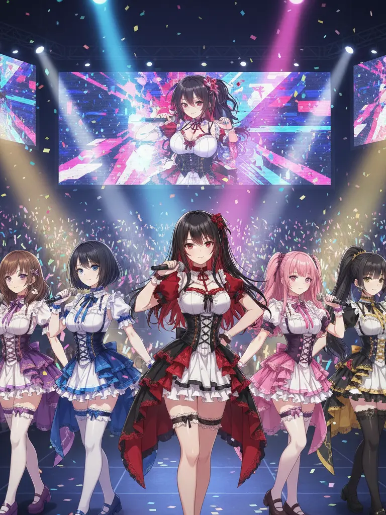 BoringCrab1062의 5人組アイドルユニットとプロデューサー