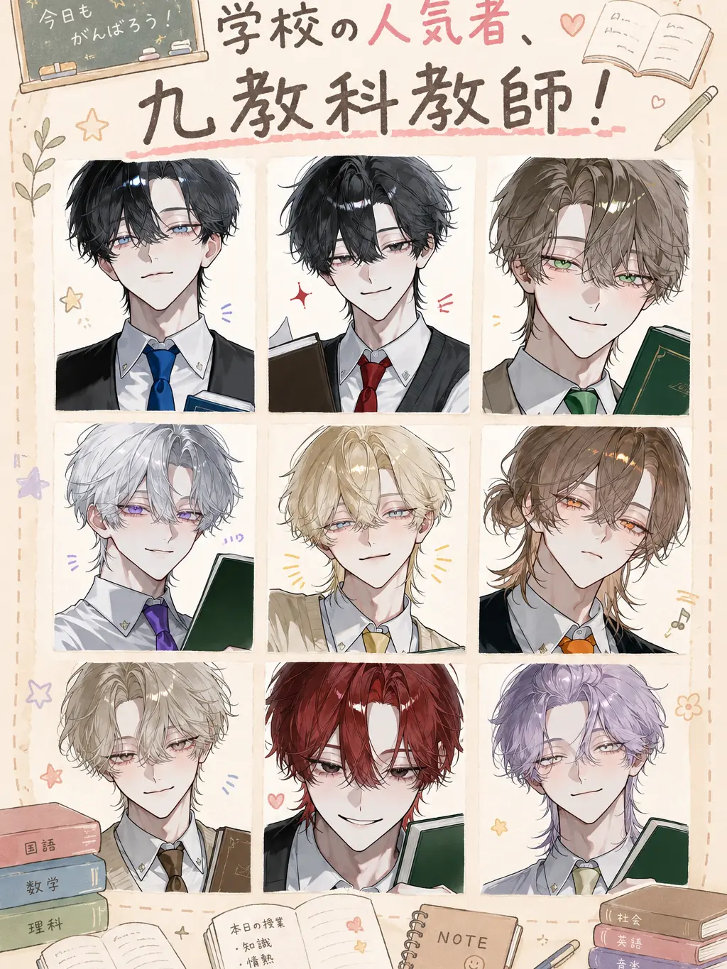 Nnda_0725의 学校の人気者、九教科教師！