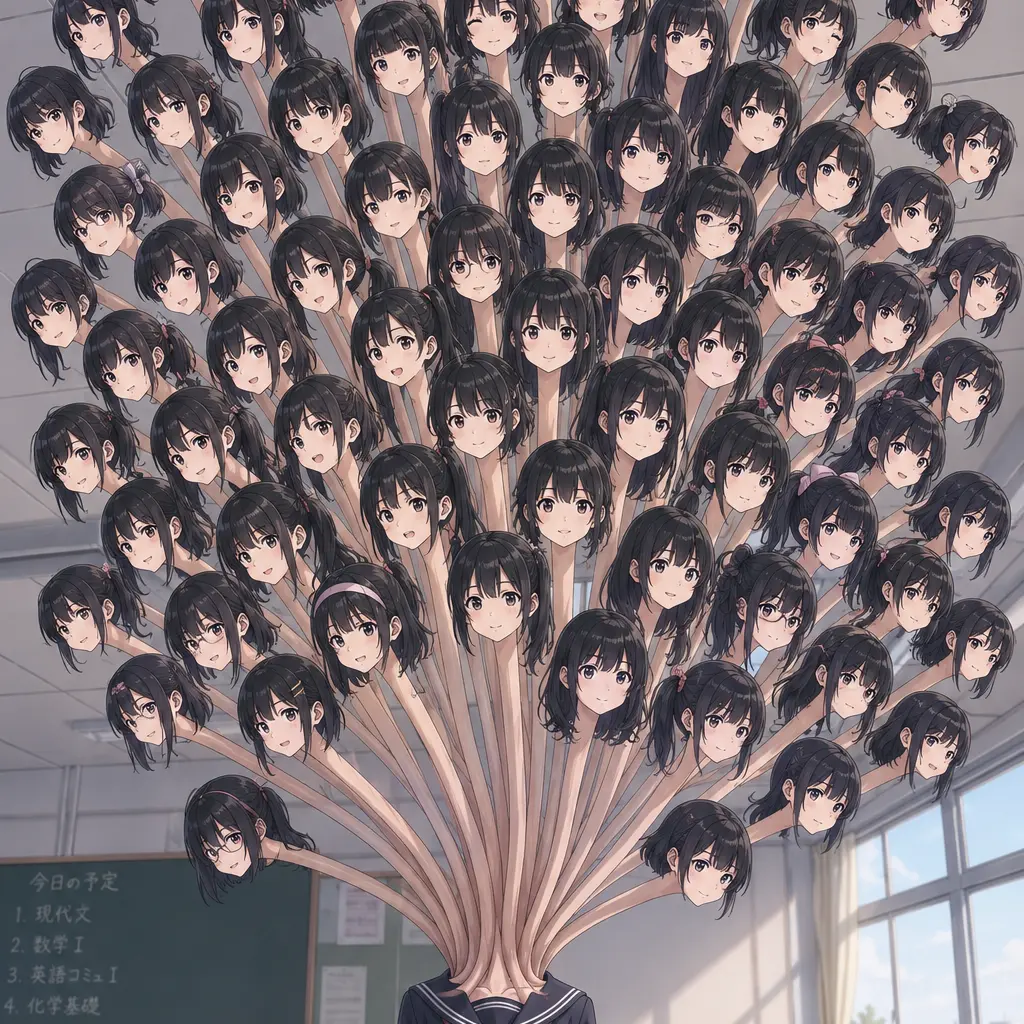 FunnyBog3766의 頭が多すぎる女子高校生