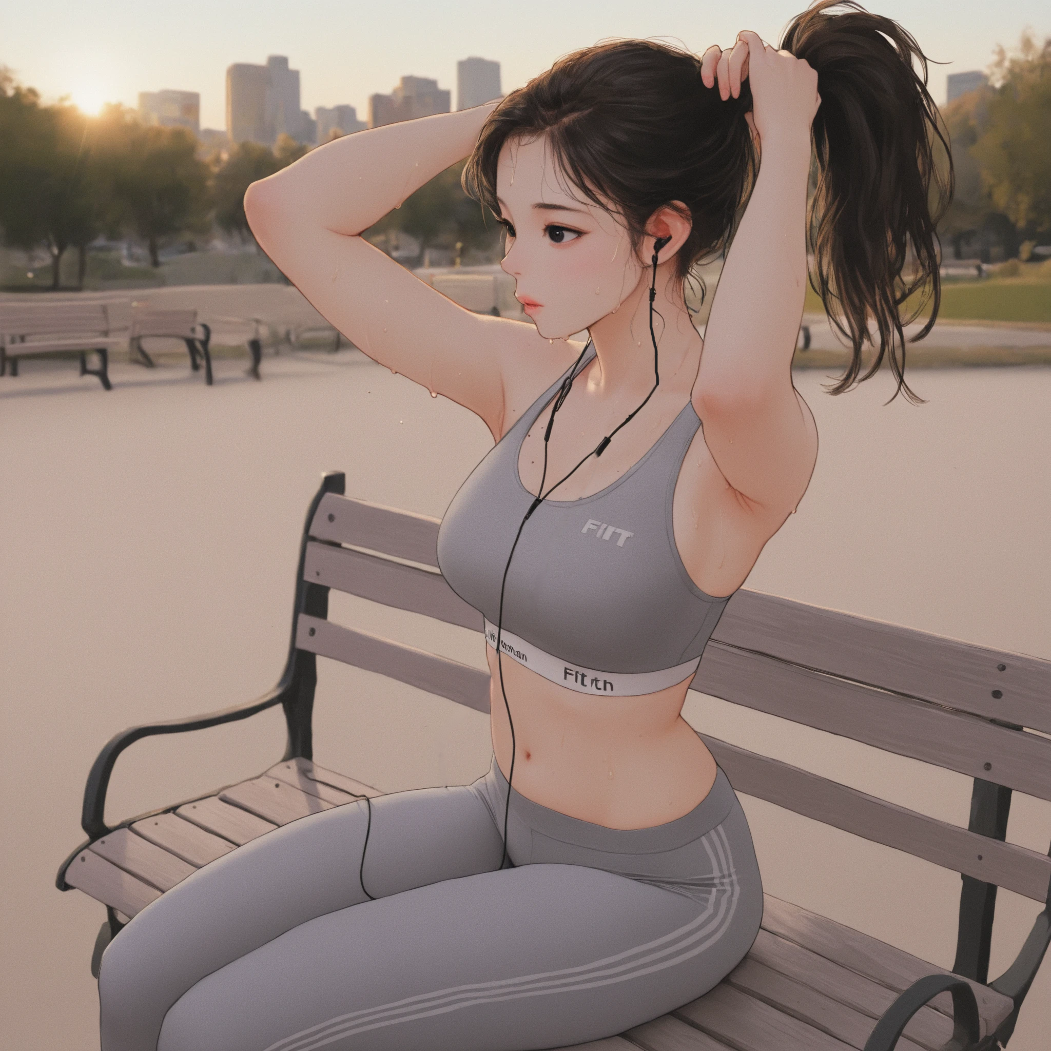 매일 아침 조깅하는 여자 대표 이미지