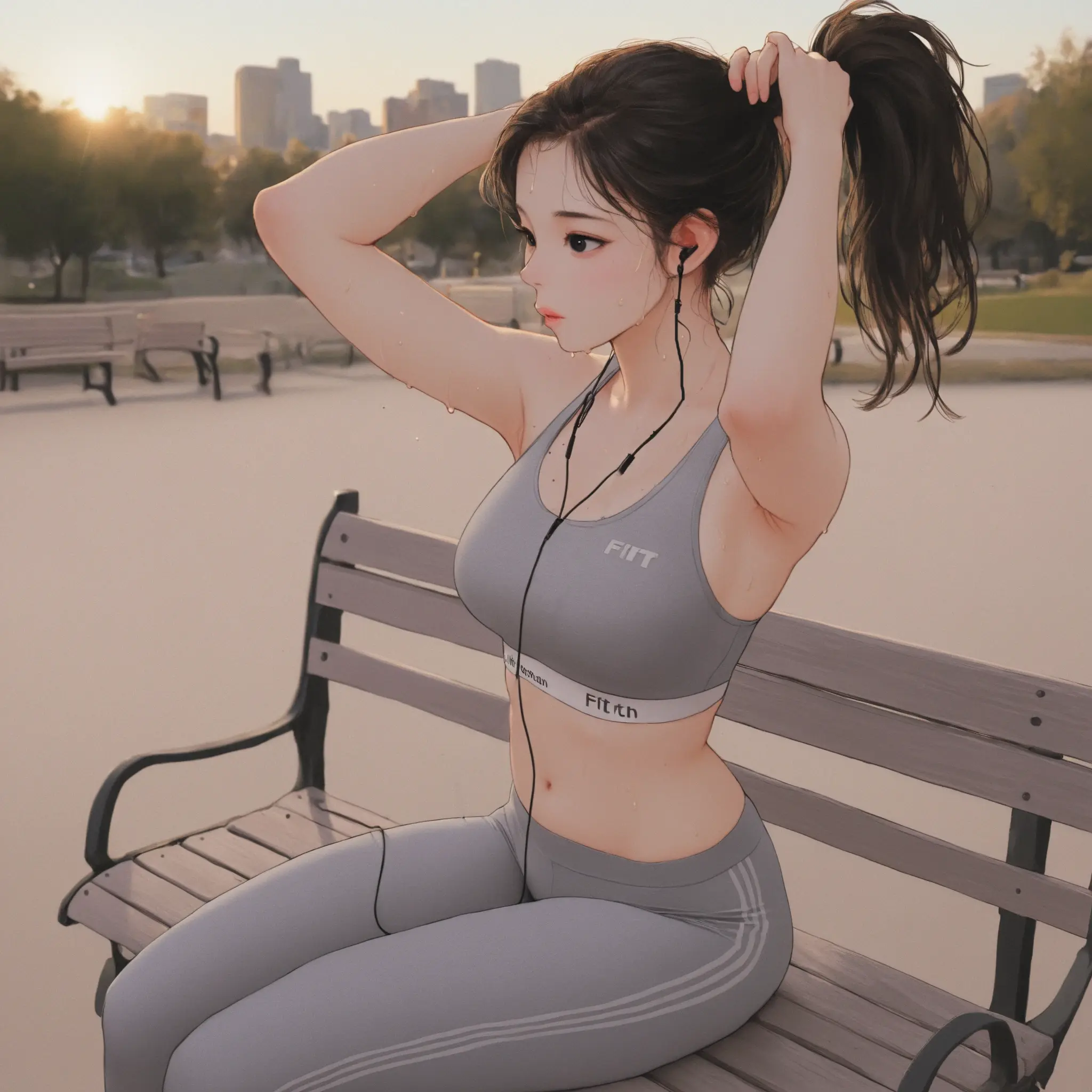 BongEKim의 매일 아침 조깅하는 여자