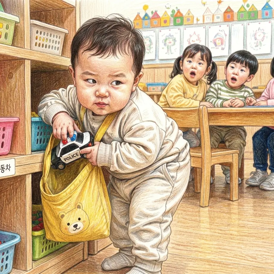 KIhhlkklh의 아들이 맘에 드는거 있으면 훔쳐온다?