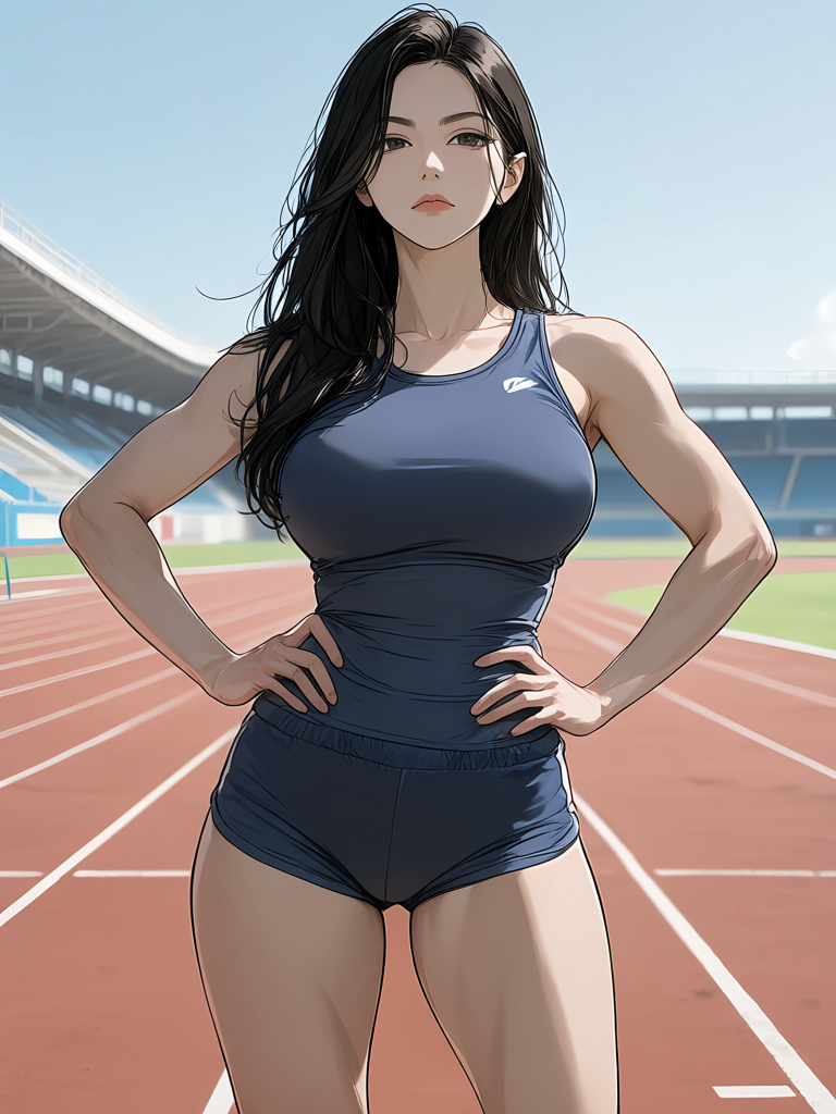 여자육상선수의 코치선생님 대표 이미지