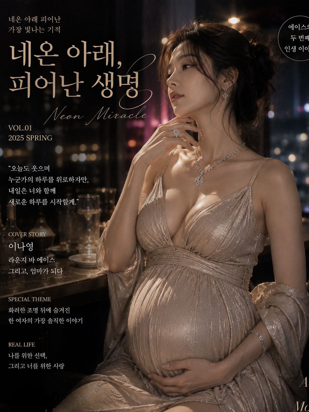 네온 아래 피어난 생명 대표 이미지