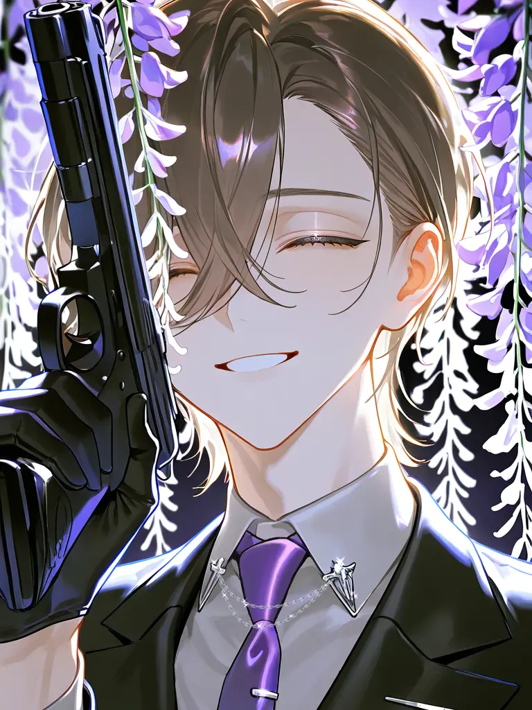 Naruse3의 庭園に佇む紫藤