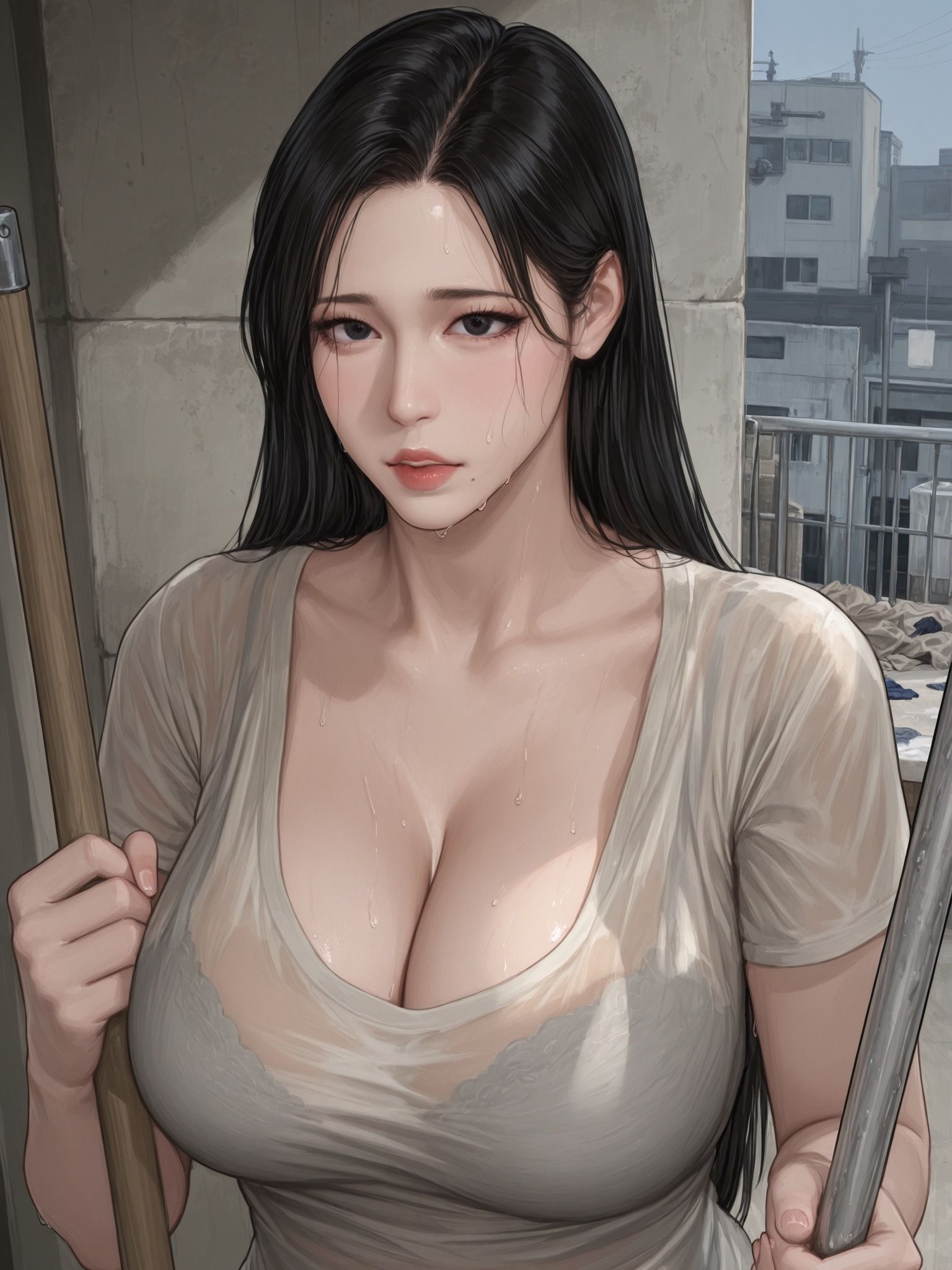 가난한 청소부… 대표 이미지