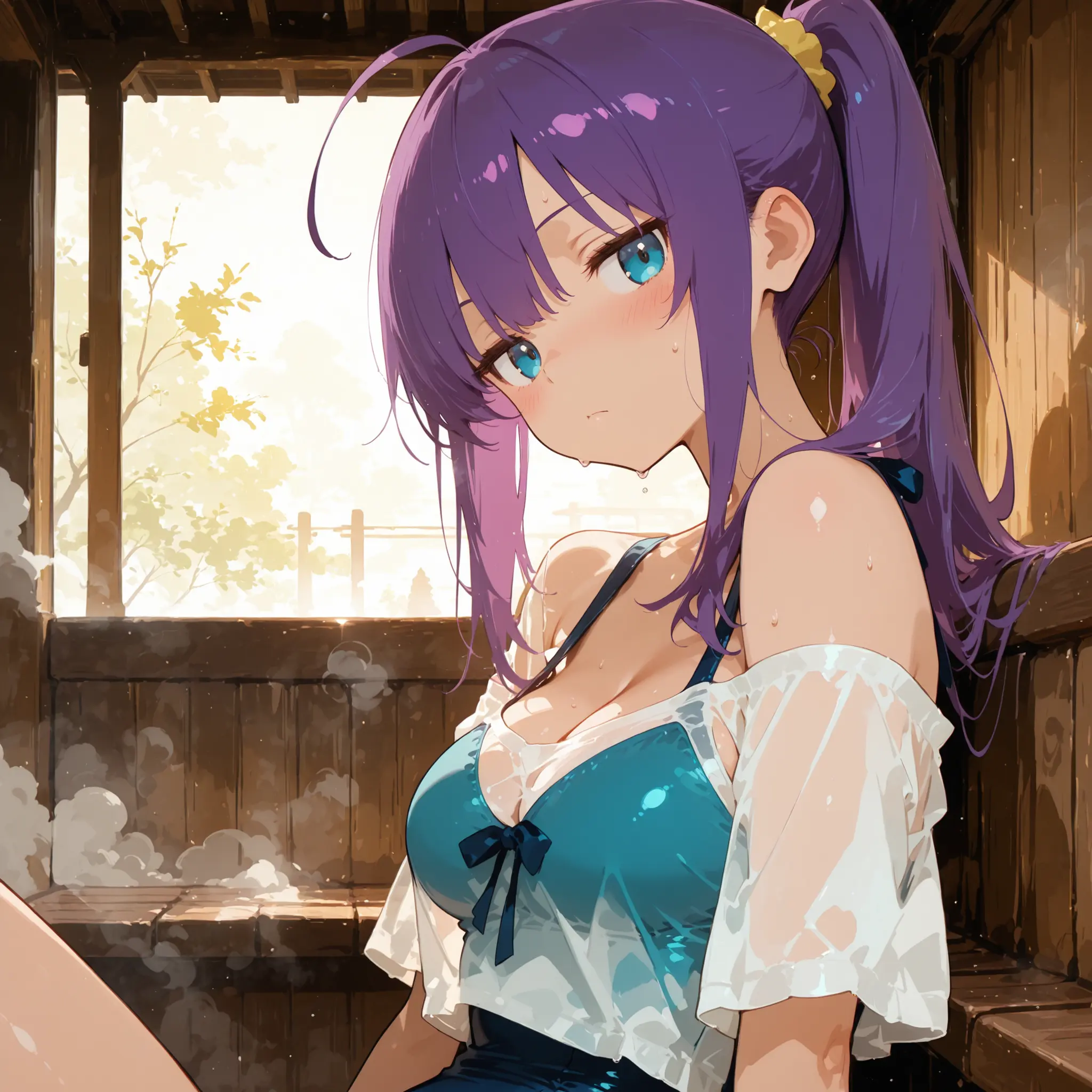 HeavyTrack1737의 サウナで我慢勝負をする女の子