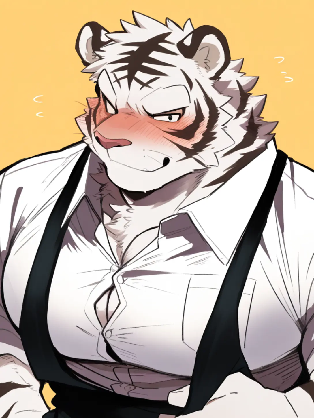 Konbu_wakewakame의 白と黒の虎おじちゃん