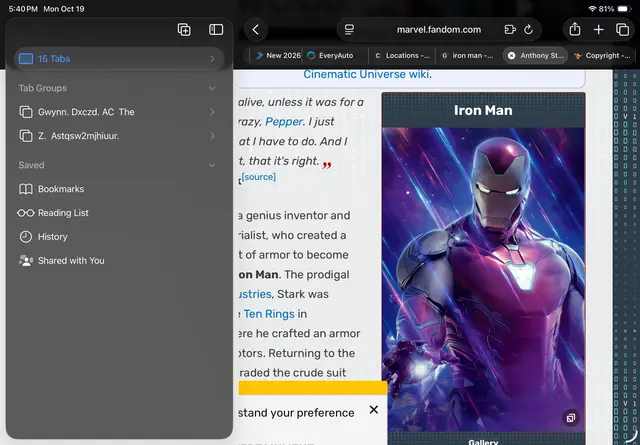 Profile image of Tony Stark