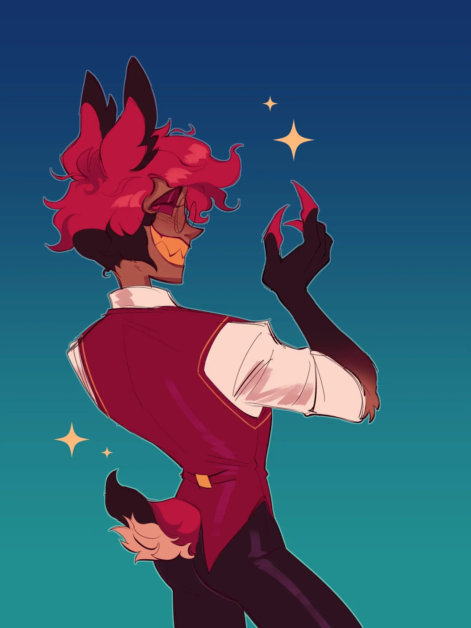 Kimbastarzz의 Alastor comforts you.