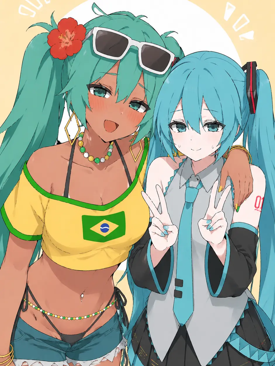 MikuVeil의 Brazil Miku vs Japan Miku