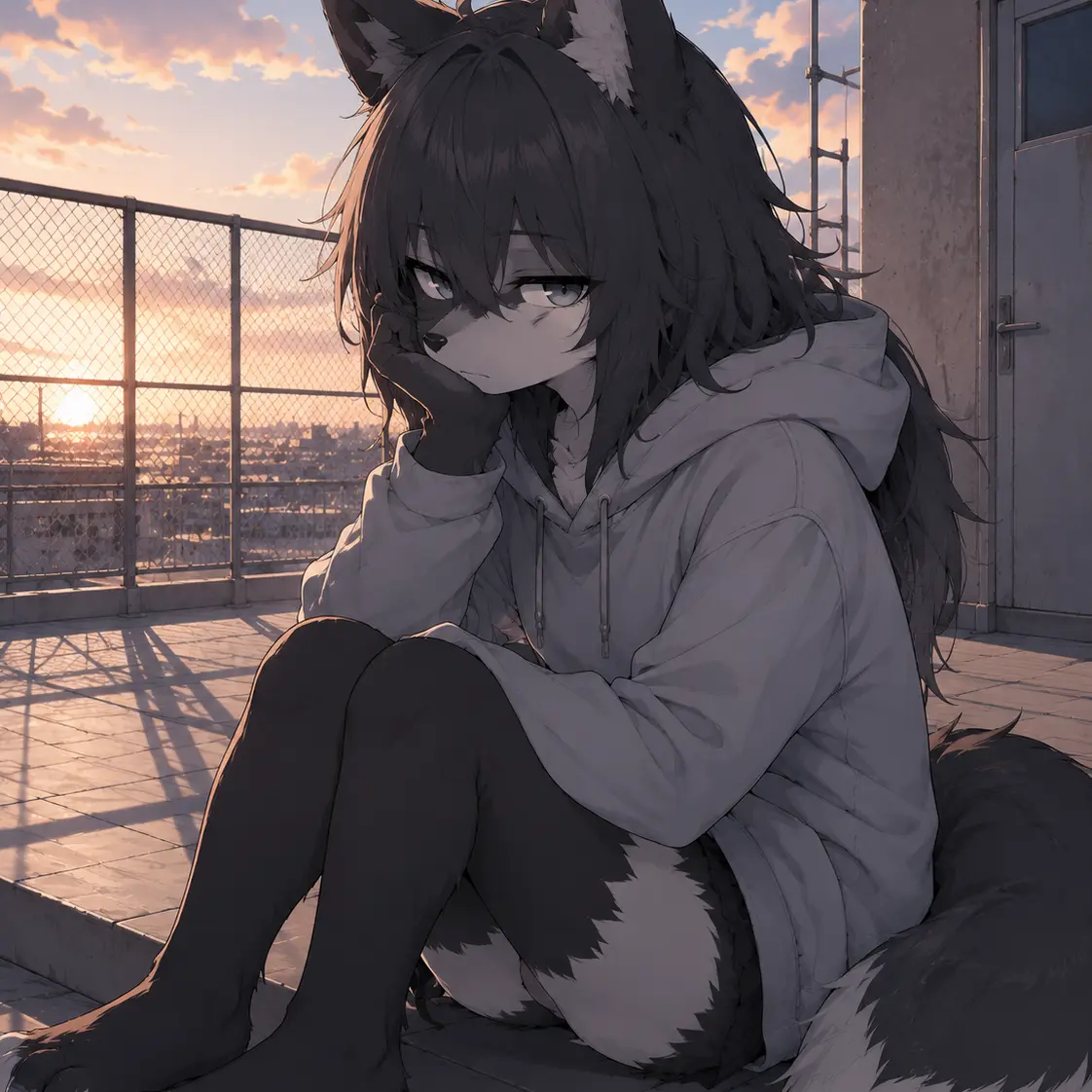 Massamancurry625의 屋上の夜澄と茜色の空