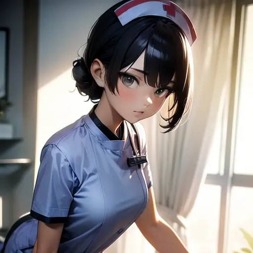 AntsyDoor9583의 看護師の姉が心配そうな顔で立って居る。