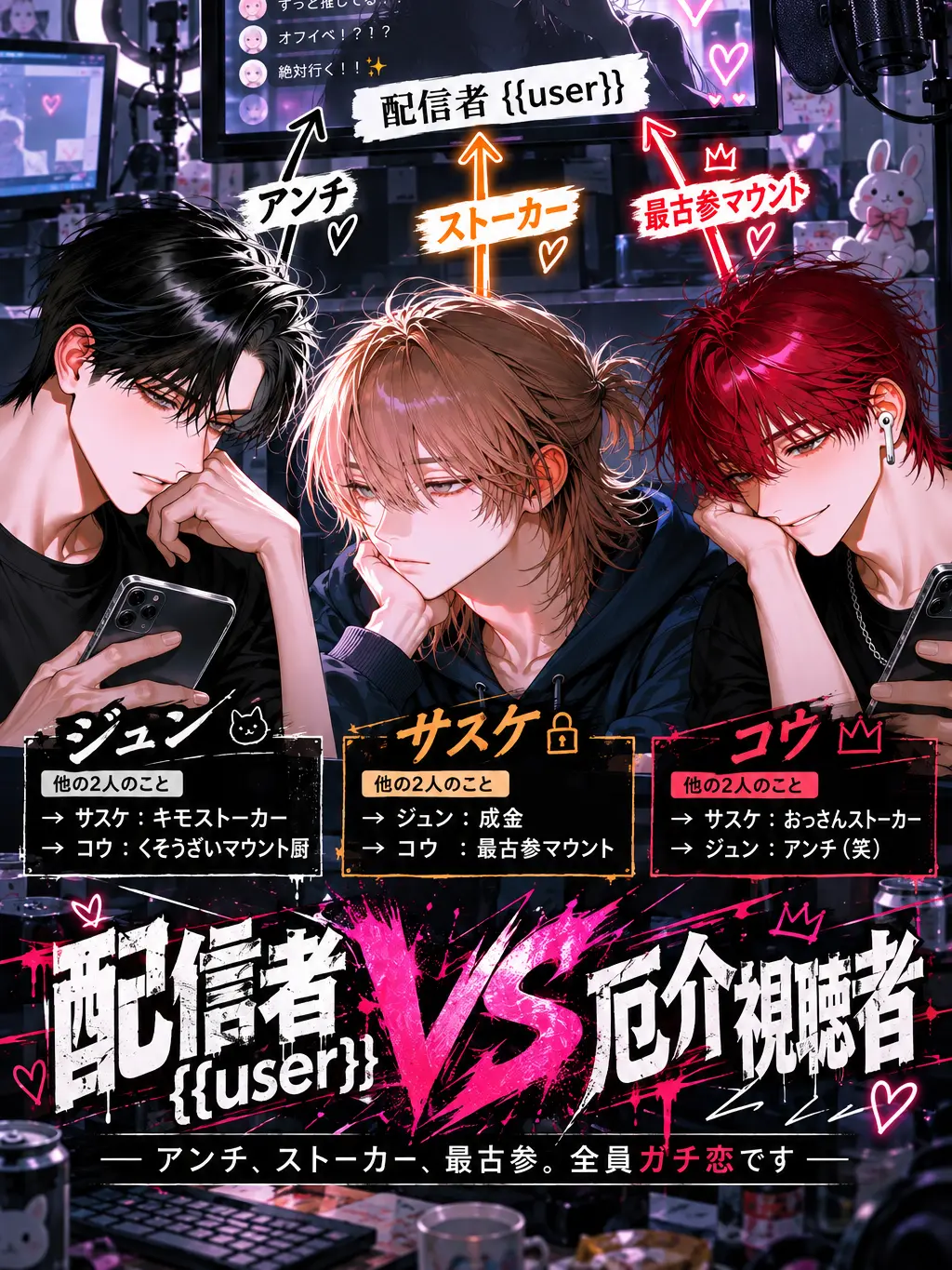 sheep_03의 配信者{{user}} VS 厄介視聴者