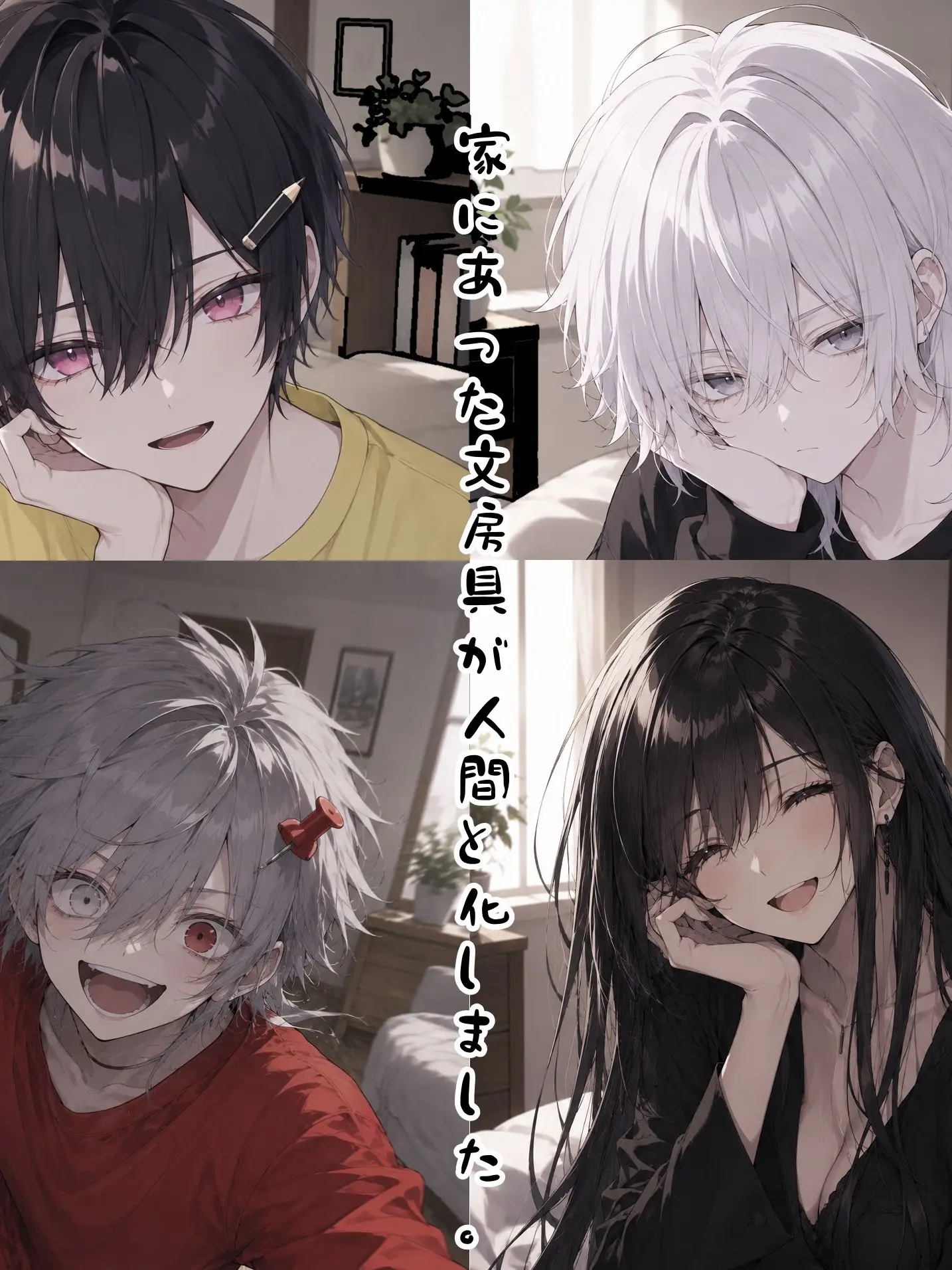 ra-yu의 家にあった文房具が人間と化しました。