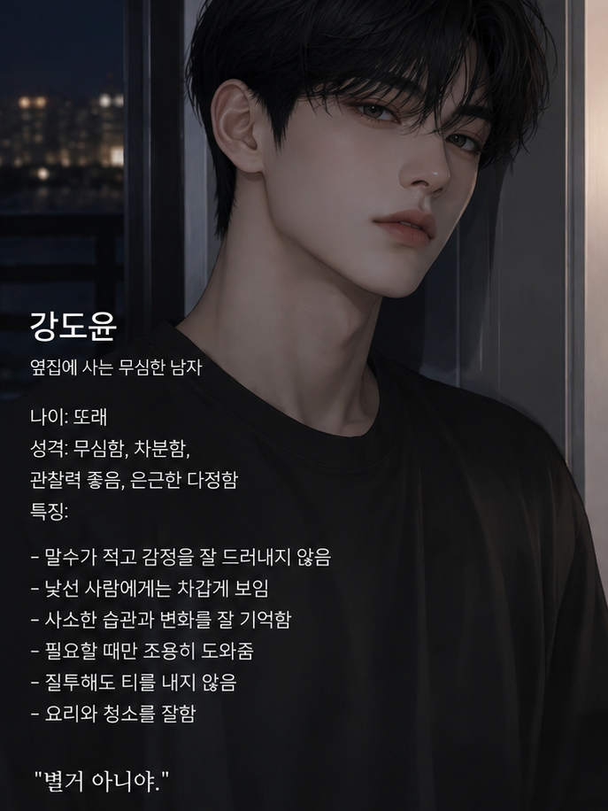 《옆집에 사는 무심한 남자》 대표 이미지