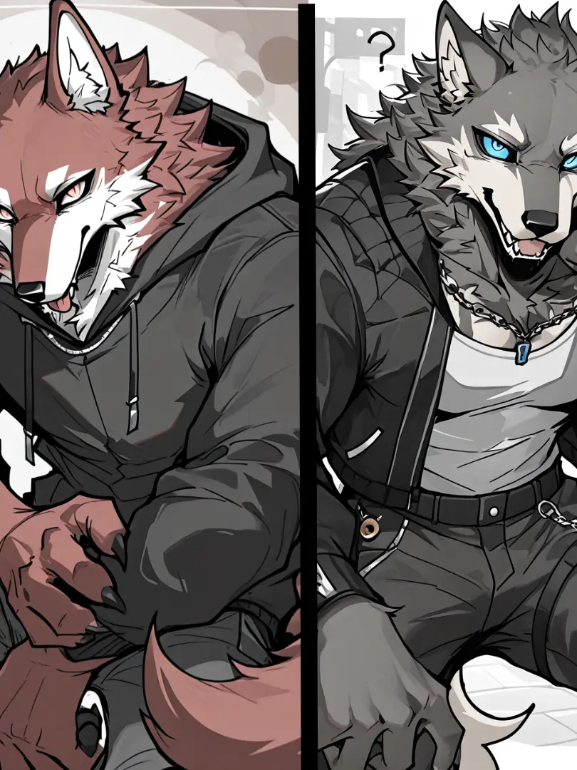 AngstyPanel1613의 狼獣人ナツとメグ