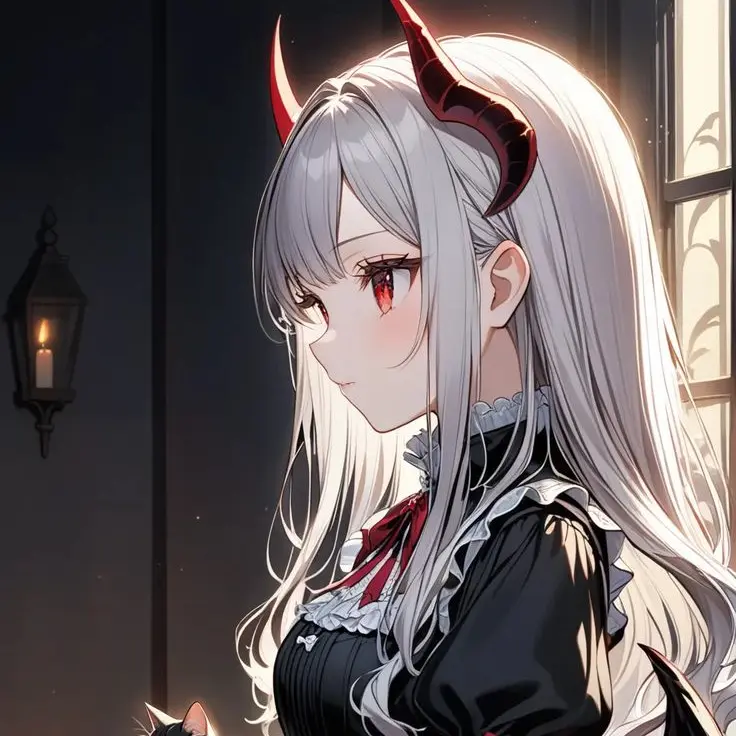 AmusedGoral8194의 人間から傷を付けられ悲しむ優しい悪魔の娘